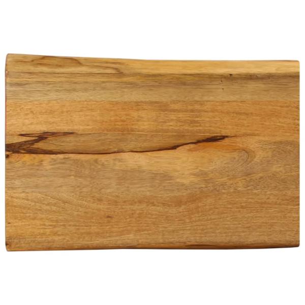 ARDEBO.de - Tischplatte mit Baumkante 50x40x2,5 cm Massivholz Mango