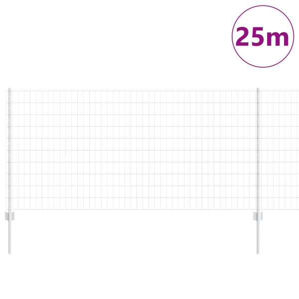 Gartenzaunset Set aus 2 Feuerverzinkter Stahl 25 x 1 m Langlebig