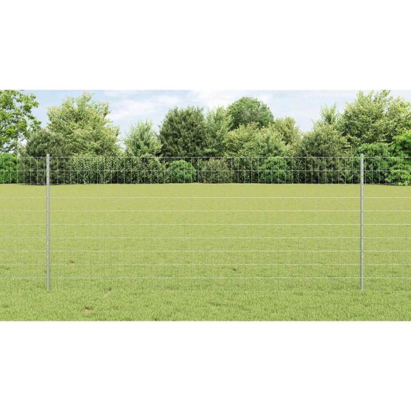 Gartenzaunset Set aus 2 Feuerverzinkter Stahl 25 x 1 m Langlebig