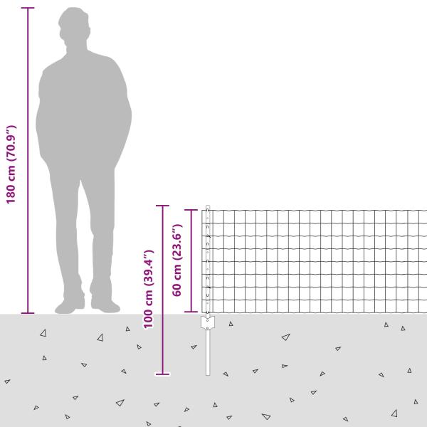 Gartenzaun Set Set aus 2 Verzinkter Stahl Langlebig