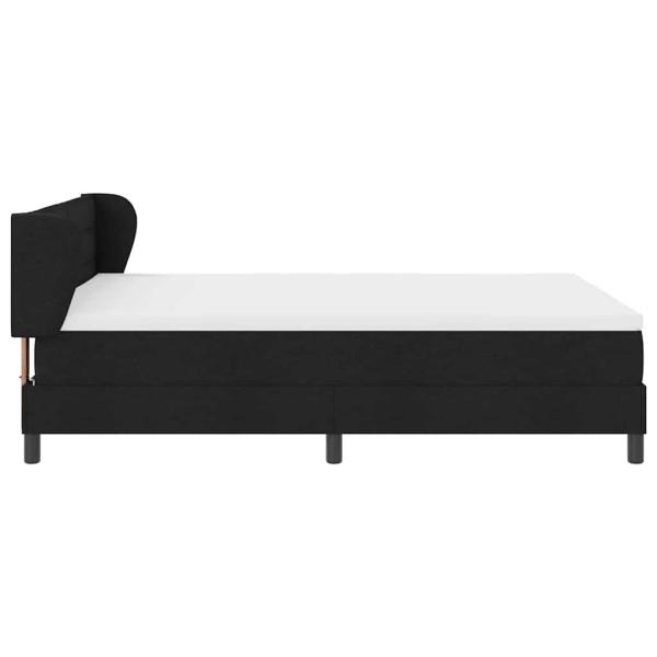 Boxspring-Bett mit Matratze Schwarz 140x190 cm Stoff