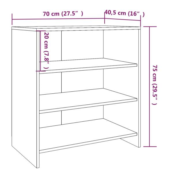 Sideboard Weiß 70x40,5x75 cm Holzwerkstoff