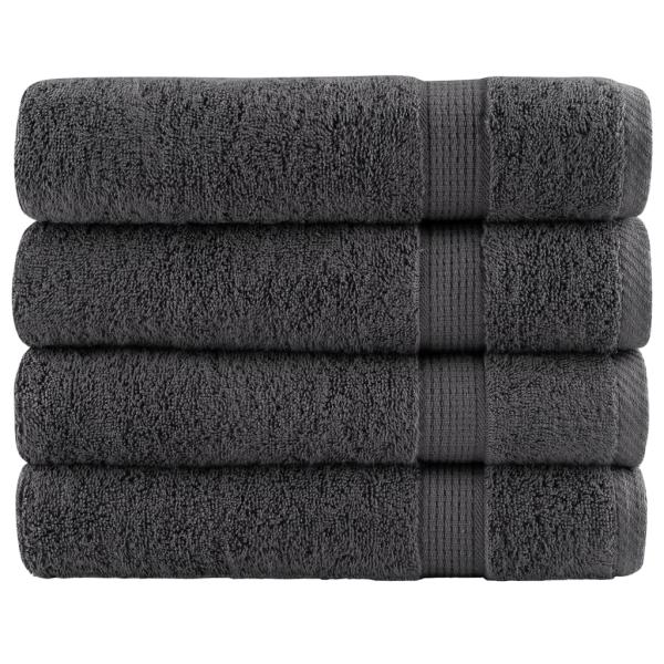 ARDEBO.de - Premium-Duschtücher SOLUND 4 Stk. Anthrazit 70x140 cm 600 g/m²