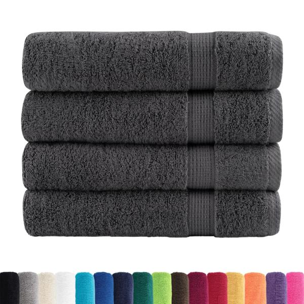 Premium-Duschtücher SOLUND 4 Stk. Anthrazit 70x140 cm 600 g/m²