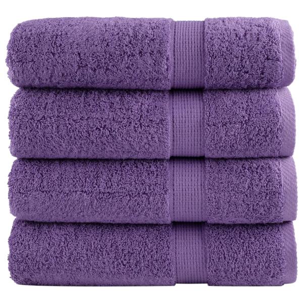 ARDEBO.de - Premium-Duschtücher SOLUND 4 Stk. Lila 70x140 cm 600 g/m²