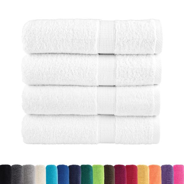 Premium-Duschtücher SOLUND 4 Stk. Weiß 70x140 cm 600 g/m²