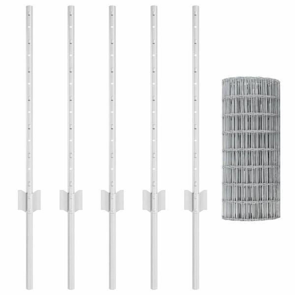 Euro Zaun Set Set aus 2 Verzinkter Stahl 10 x 0.6 m Langlebig