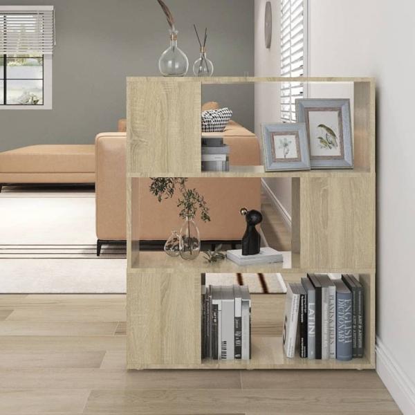 ARDEBO.de - Bücherregal Raumteiler Sonoma-Eiche 80x24x94 cm Holzwerkstoff