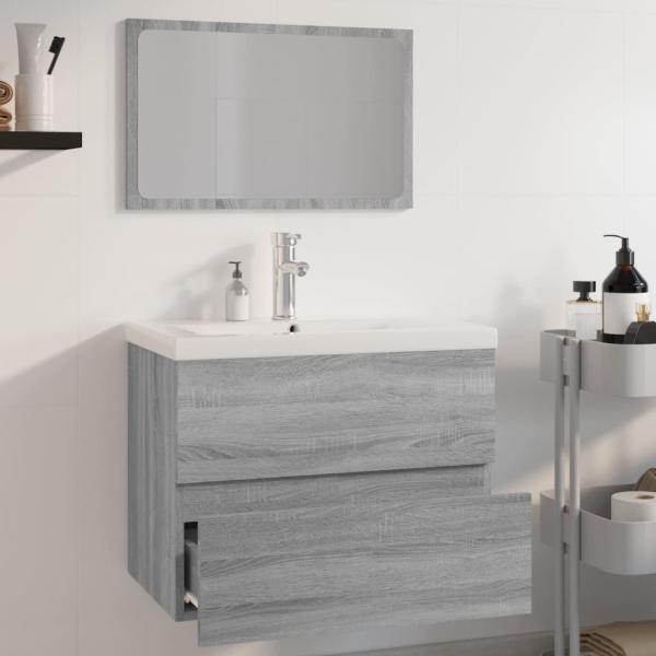 Badmöbel-Set Grau Sonoma Holzwerkstoff