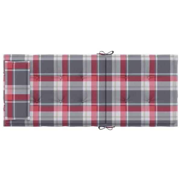 Hochlehner-Auflagen 6 Stk. Rot Karomuster Oxford-Gewebe
