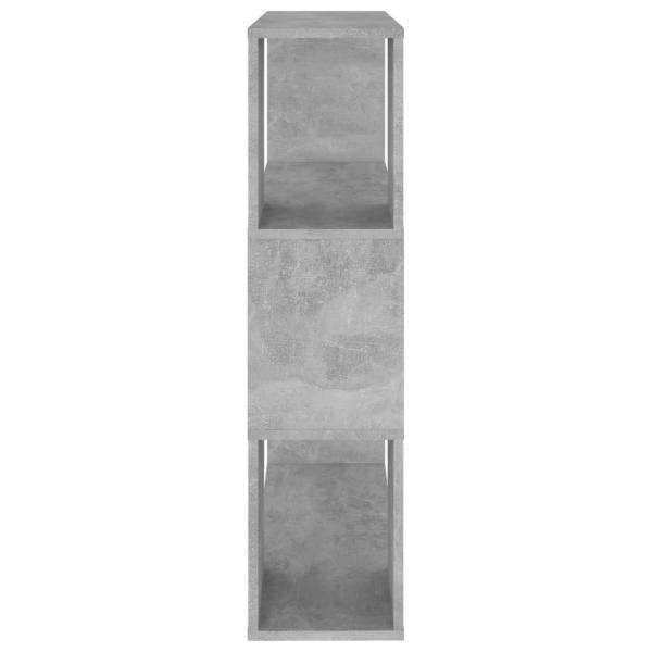 Bücherregal Raumteiler Betongrau 80x24x94 cm Holzwerkstoff