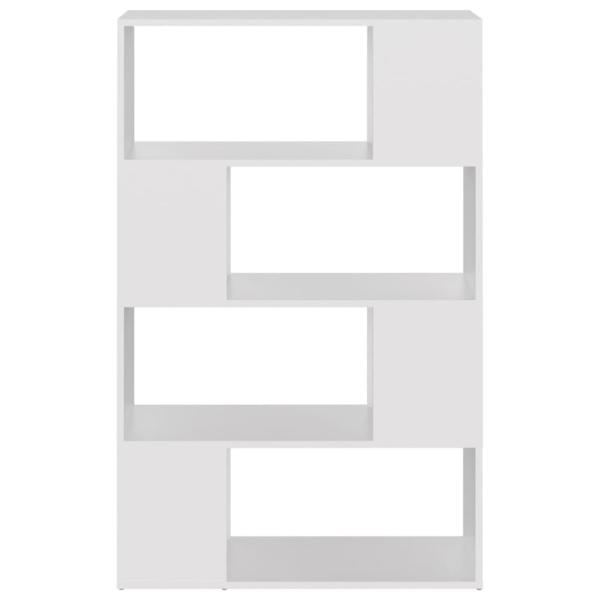 Bücherregal Raumteiler Weiß 80x24x124,5 cm Holzwerkstoff