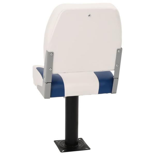 2-tlg. Bootssitz-Set Klappbar Blau und Weiß 41x36x48 cm