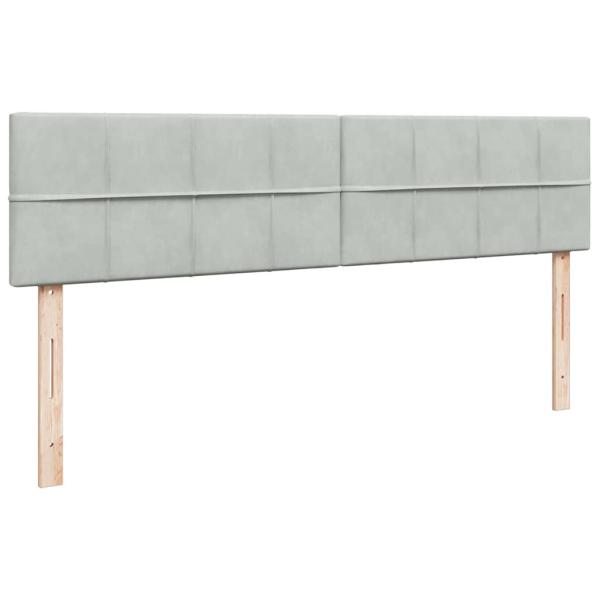 Ottoman-Bett mit Matratze Hellgrau 160x200 cm Samt