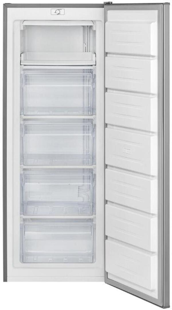 Bomann GS 7364 Stand Gefrierschrank, 54,5 cm breit, 168 L, 4 Gefrierschubladen, 1 Gefriertablett, Edelstahloptik (773649)