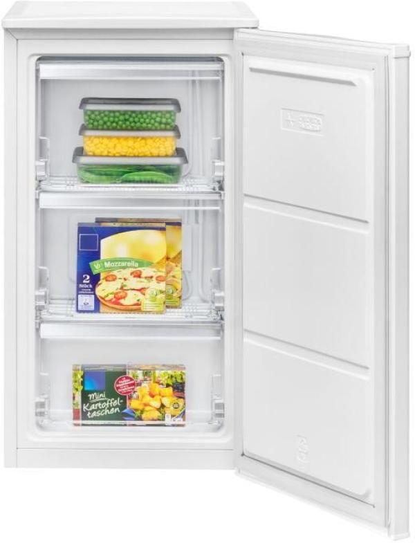 Bomann GS 7256 Stand Gefrierschrank, 45 cm breit, 60 L, 3 Gefrierklappfächer, weiß