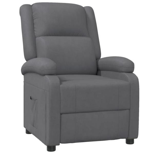 Relaxsessel Grau Kunstleder