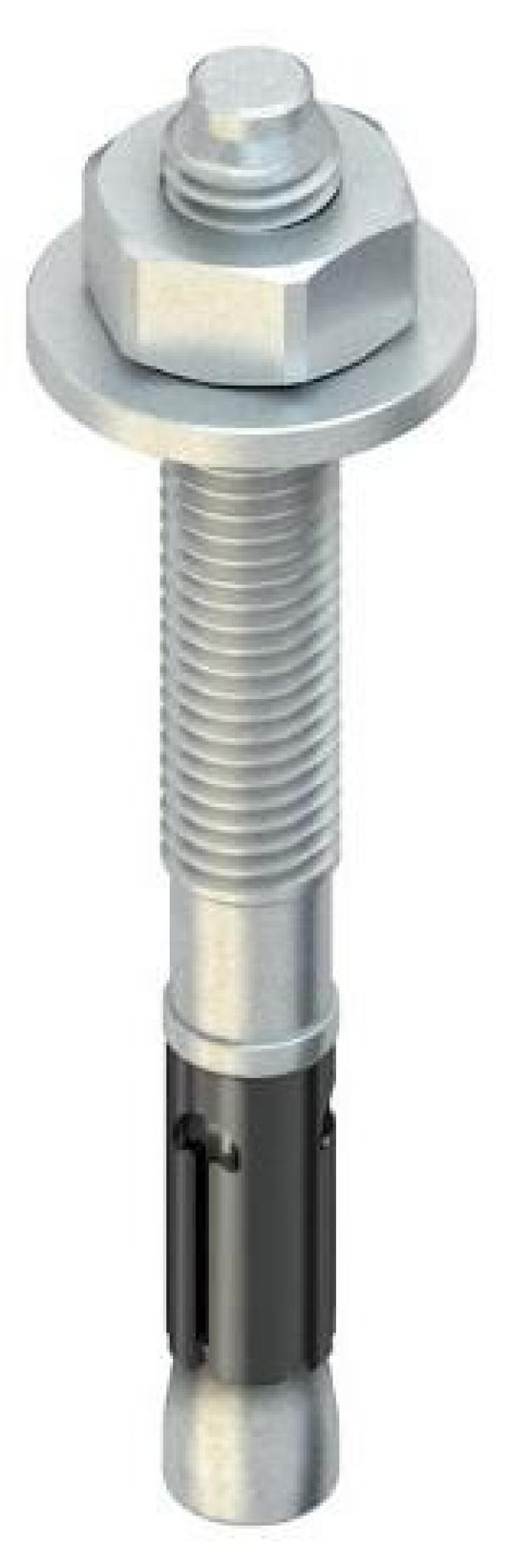 ARDEBO.de Niedax DAZ 10X10 Durchsteckanker, inkl. Mutter, große U-Scheibe, Gewinde M10, max. Nutzlänge 10 mm, Stahl, galvanisch verzinkt