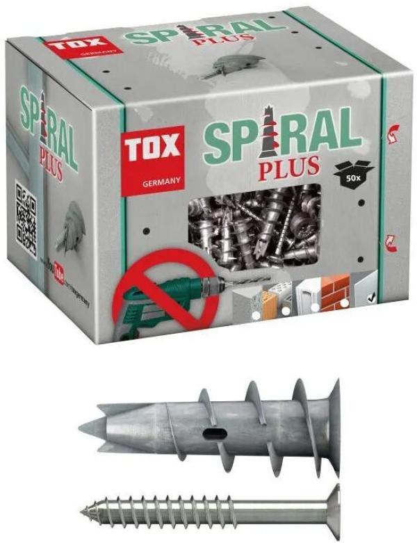 ARDEBO.de Tox Spiral Plus 37-4 Gipskartondübel mit Schrauben (068101041)
