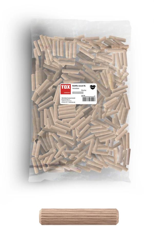 ARDEBO.de TOX Boltfix wood XL 10/40 Riffeldübel aus massiver Buche (015600181)