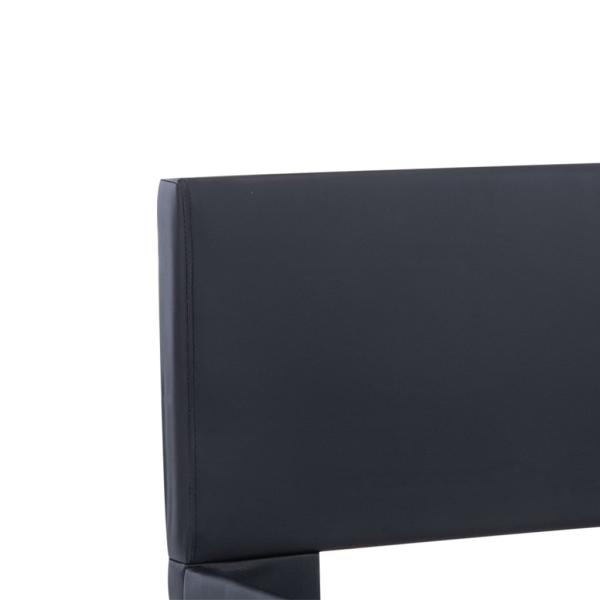 Bettgestell mit LED Schwarz Kunstleder 100x200 cm