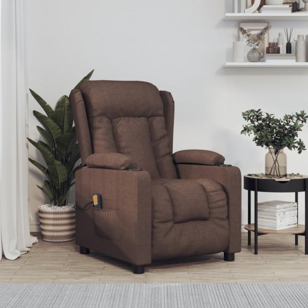 ARDEBO.de - Massagesessel Braun Stoff