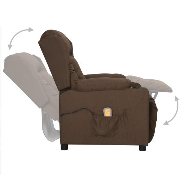 Massagesessel Braun Stoff
