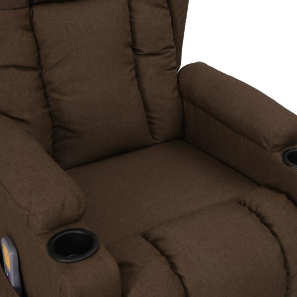 Massagesessel Braun Stoff