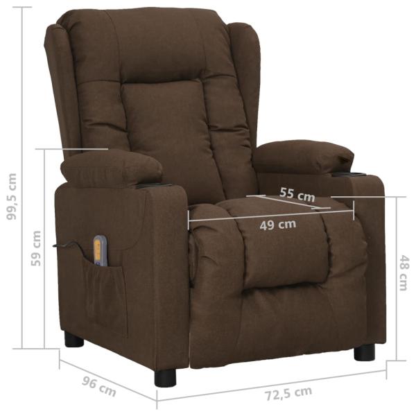Massagesessel Braun Stoff