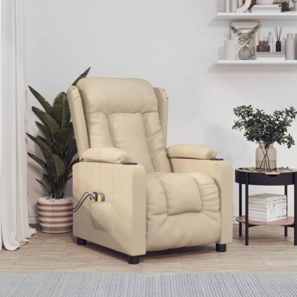 ARDEBO.de - Massagesessel Elektrisch Creme Stoff