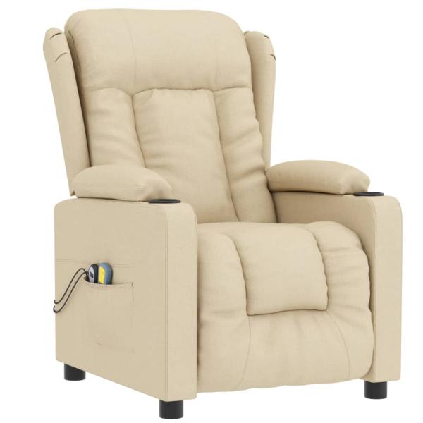 Massagesessel Elektrisch Creme Stoff