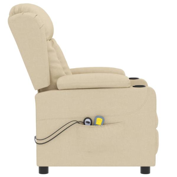 Massagesessel Elektrisch Creme Stoff