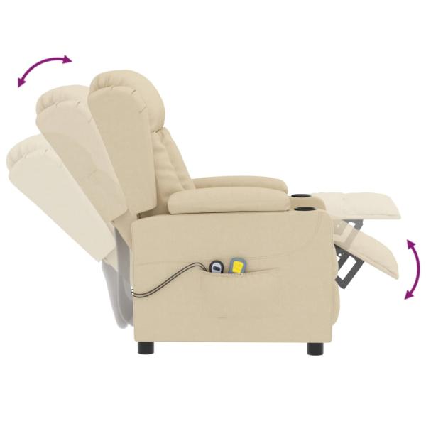 Massagesessel Elektrisch Creme Stoff