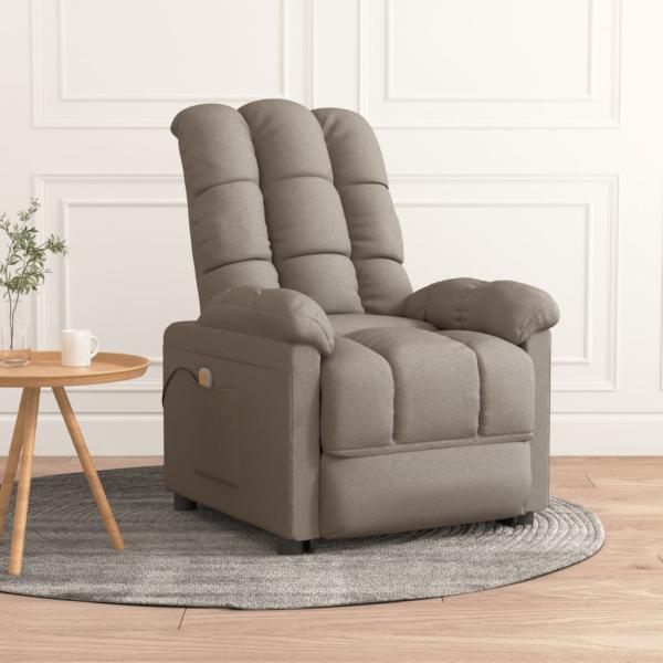 ARDEBO.de - Massagesessel Taupe Stoff