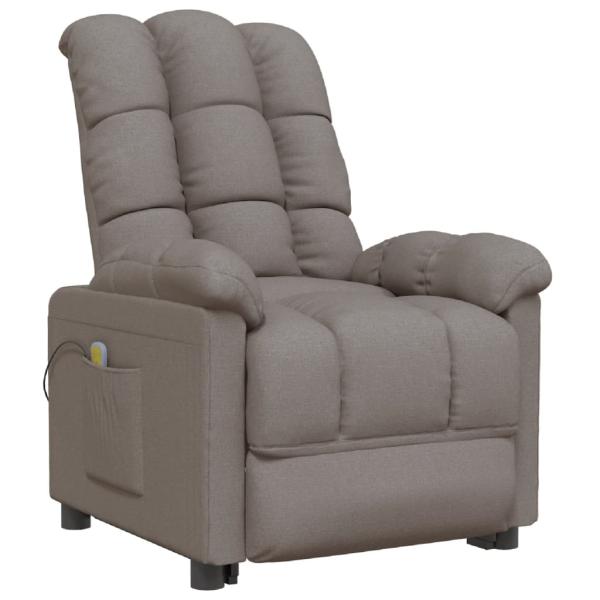 Massagesessel Taupe Stoff