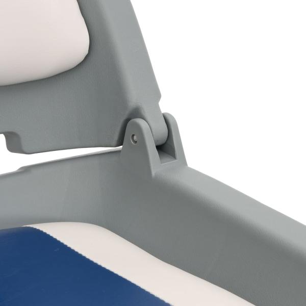 2-tlg. Bootssitz-Set Klappbar Blau und Weiß 48x51x41 cm