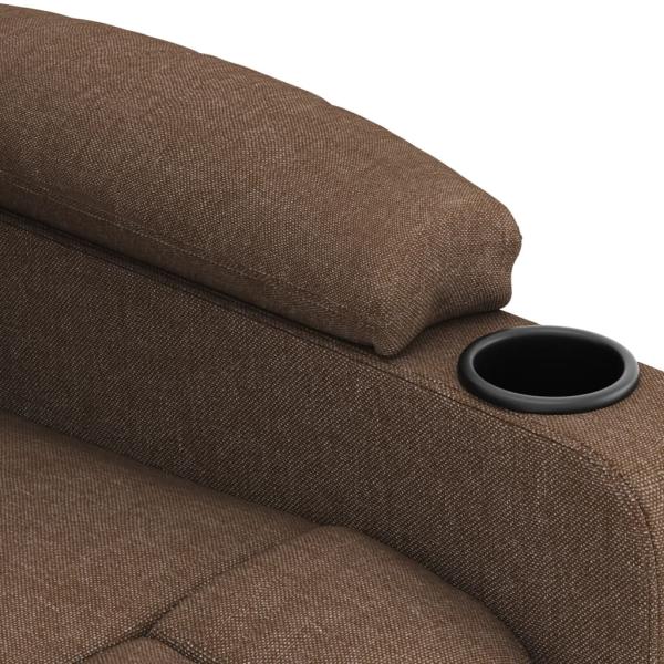 Massagesessel Elektrisch Braun Stoff