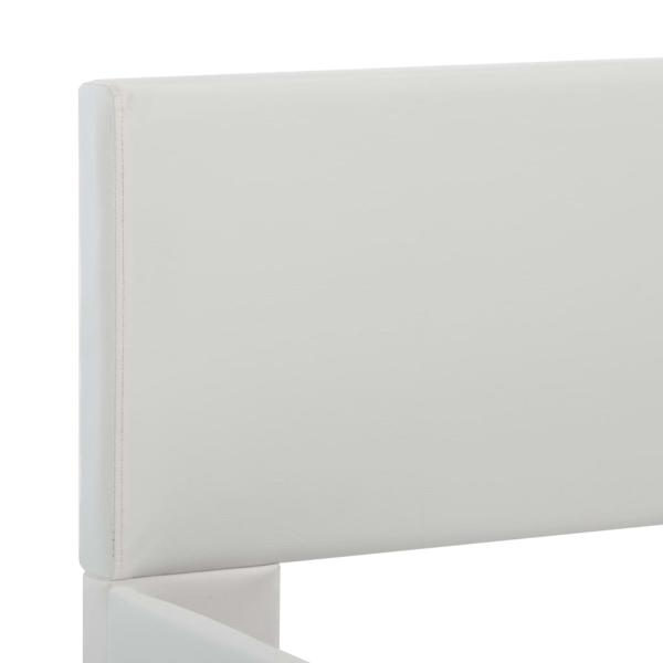 Bettgestell mit LED Weiß Kunstleder 100x200 cm