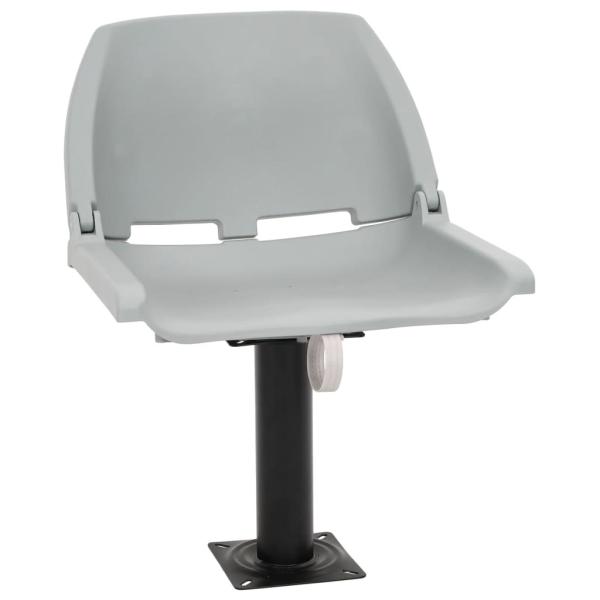 4-tlg. Bootssitz-Set Klappbar Kein Kissen Grau 48x51x41 cm
