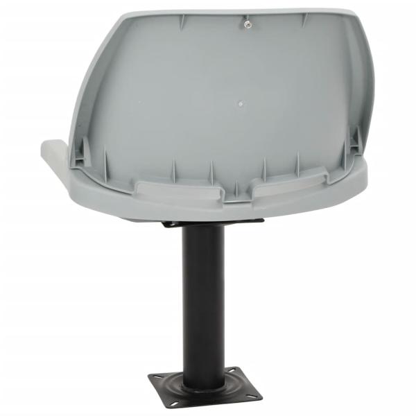 4-tlg. Bootssitz-Set Klappbar Kein Kissen Grau 48x51x41 cm