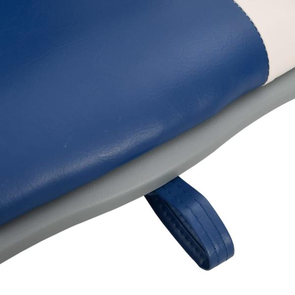4-tlg. Bootssitz-Set Klappbar Blau und Weiß 48x51x41 cm