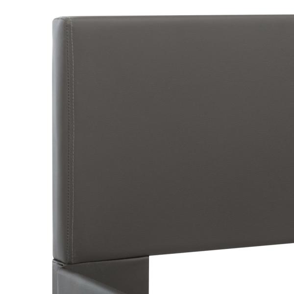 Bettgestell mit LED Grau Kunstleder 120×200 cm