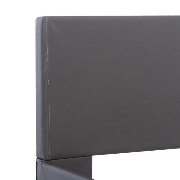 Bettgestell mit LED Grau Kunstleder 160x200 cm