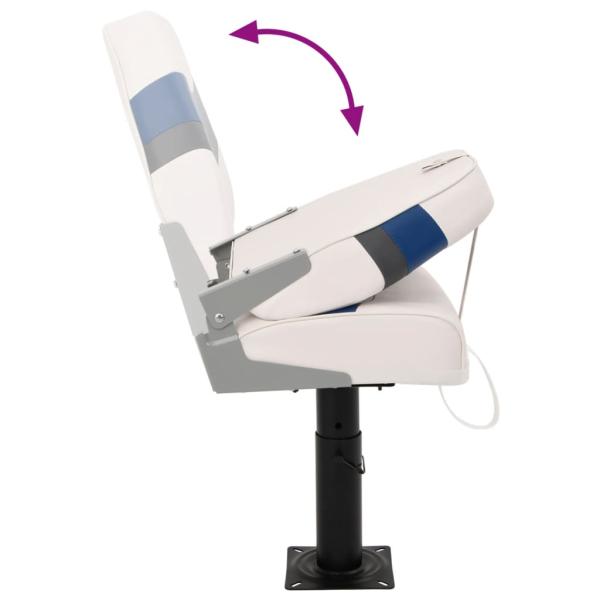 4-tlg. Bootssitz-Set Klappbar Hohe Rückenlehne