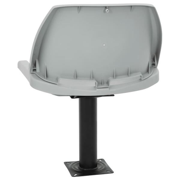 2-tlg. Bootssitz-Set Klappbar Kein Kissen Grau 48x51x41 cm