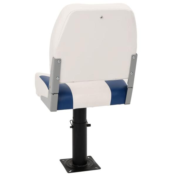 2-tlg. Bootssitz-Set Klappbar Blau und Weiß 41x36x48 cm
