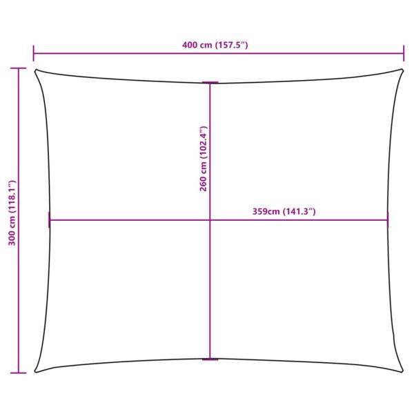 Sonnensegel Oxford-Gewebe Rechteckig 3x4 m Blau
