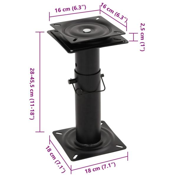 Bootssitz-Podeste 2 Stk. 360° Drehbar Einstellbar Stahl