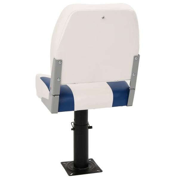 4-tlg. Bootssitz-Set Klappbar Blau und Weiß 41x36x48 cm