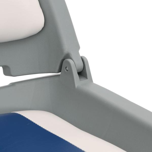 2-tlg. Bootssitz-Set Klappbar Blau und Weiß 48x51x41 cm